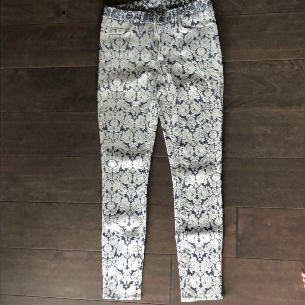Lace-looking pants